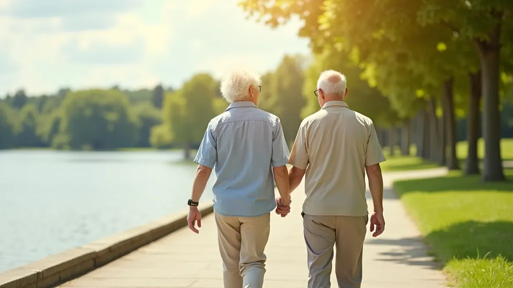 Seniori pārgājienā pa Ventspils parka promenādi